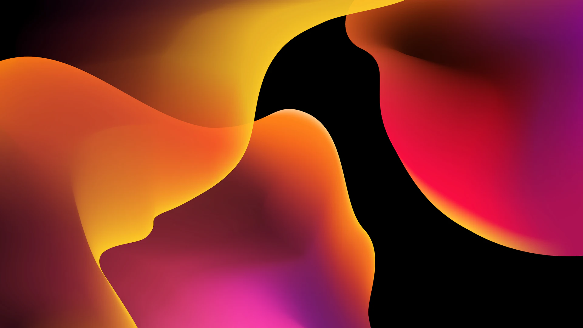 Amber gradient waves design background