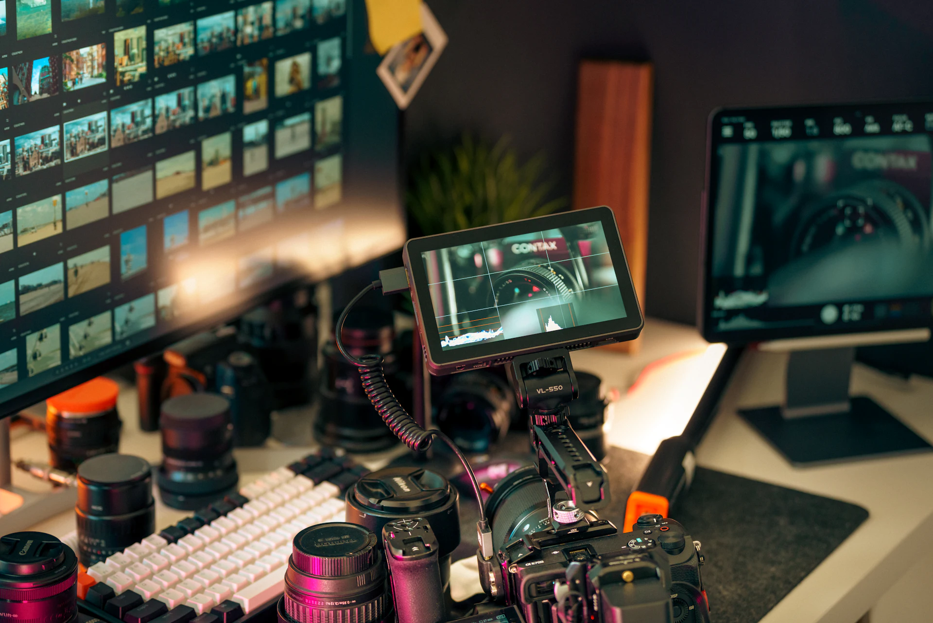 Video production and motion graphics studio setup