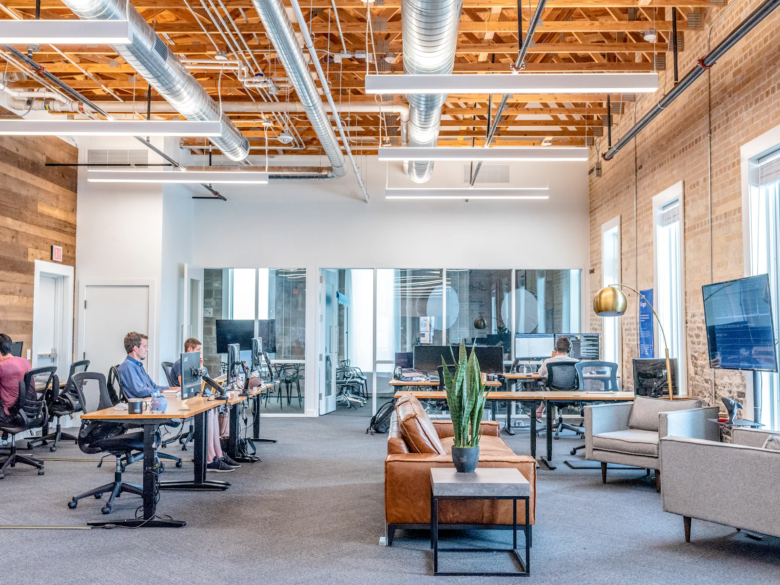 Modern open plan agency office
